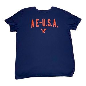 Sale! American Eagle Seriously Soft Classic Fit Blue Short Sleeve Tee Size XL